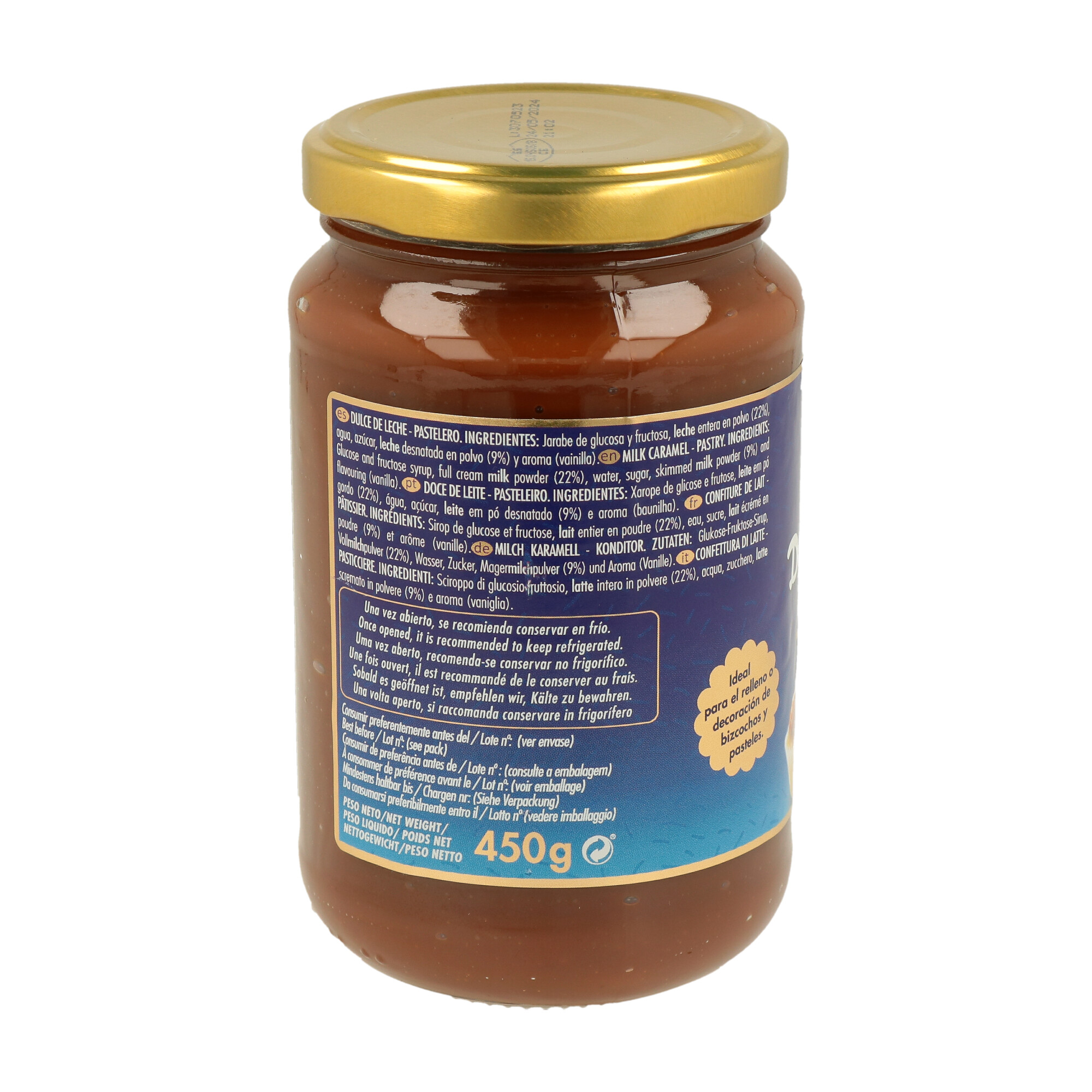 DULCE DE LECHE MARDEL PASTELERO REPOSTERO 1 x 450 gr. (CT. DA 12) - 1 DULCE DE LECHE MARDEL PASTELERO REPOSTERO 1 x 450 gr. (CT. DA 12) - 1