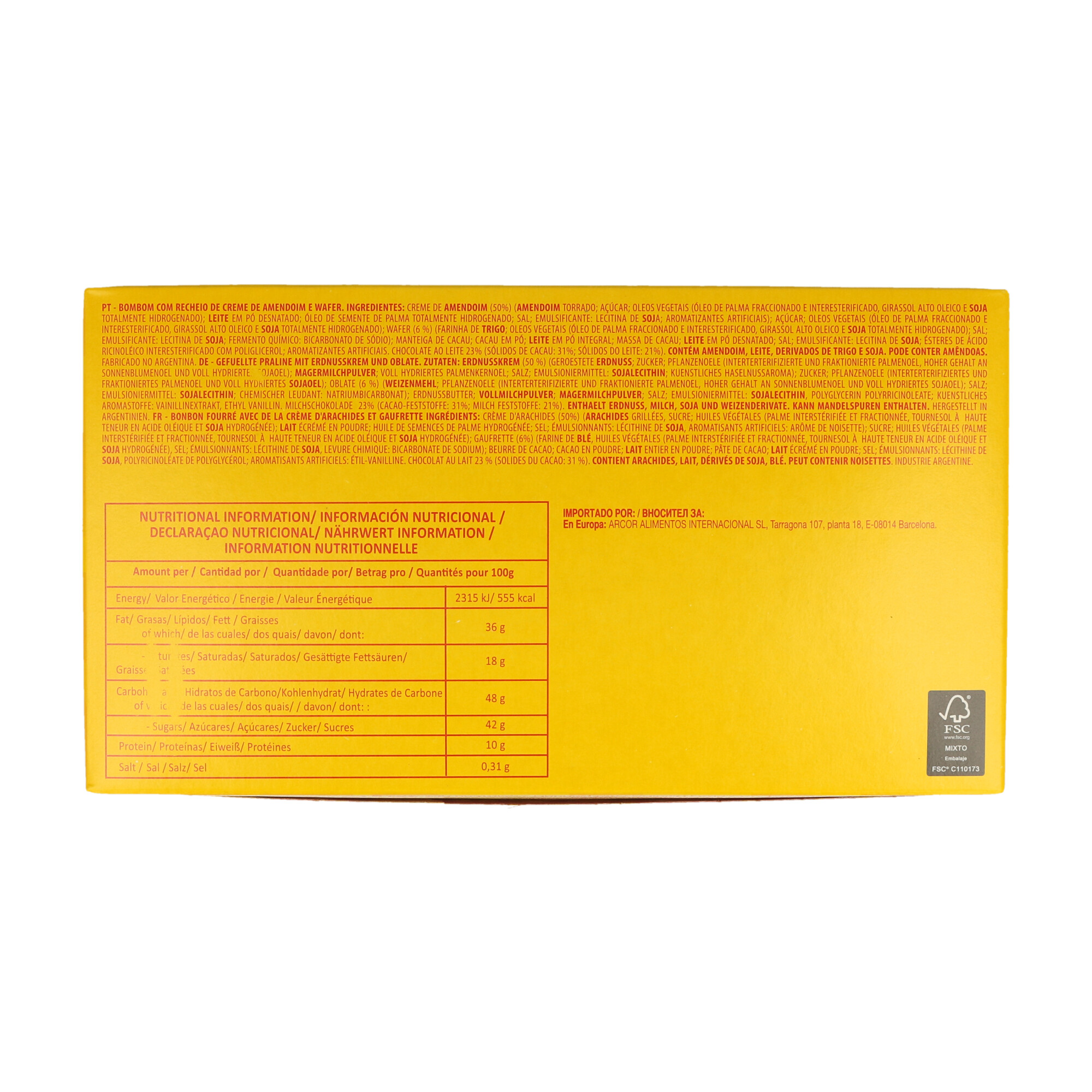 BOMBON BON O BON LECHE 1 X 270 GR 18 UN . (CT. DA 16) - 2 BOMBON BON O BON LECHE 1 X 270 GR 18 UN . (CT. DA 16) - 2