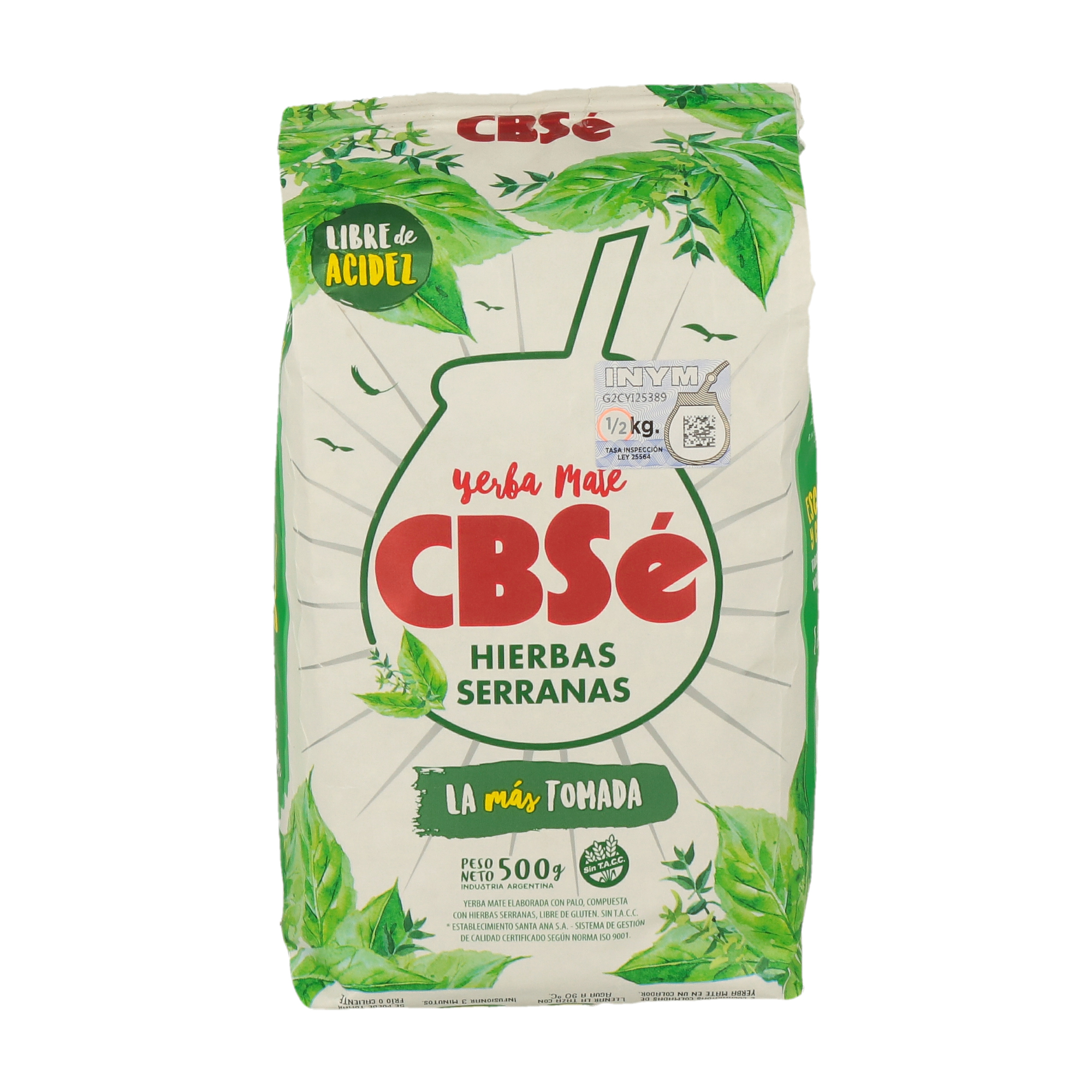 YERBA MATE CBSE SERRANA 1 x 500GR. (CT. DA 12)