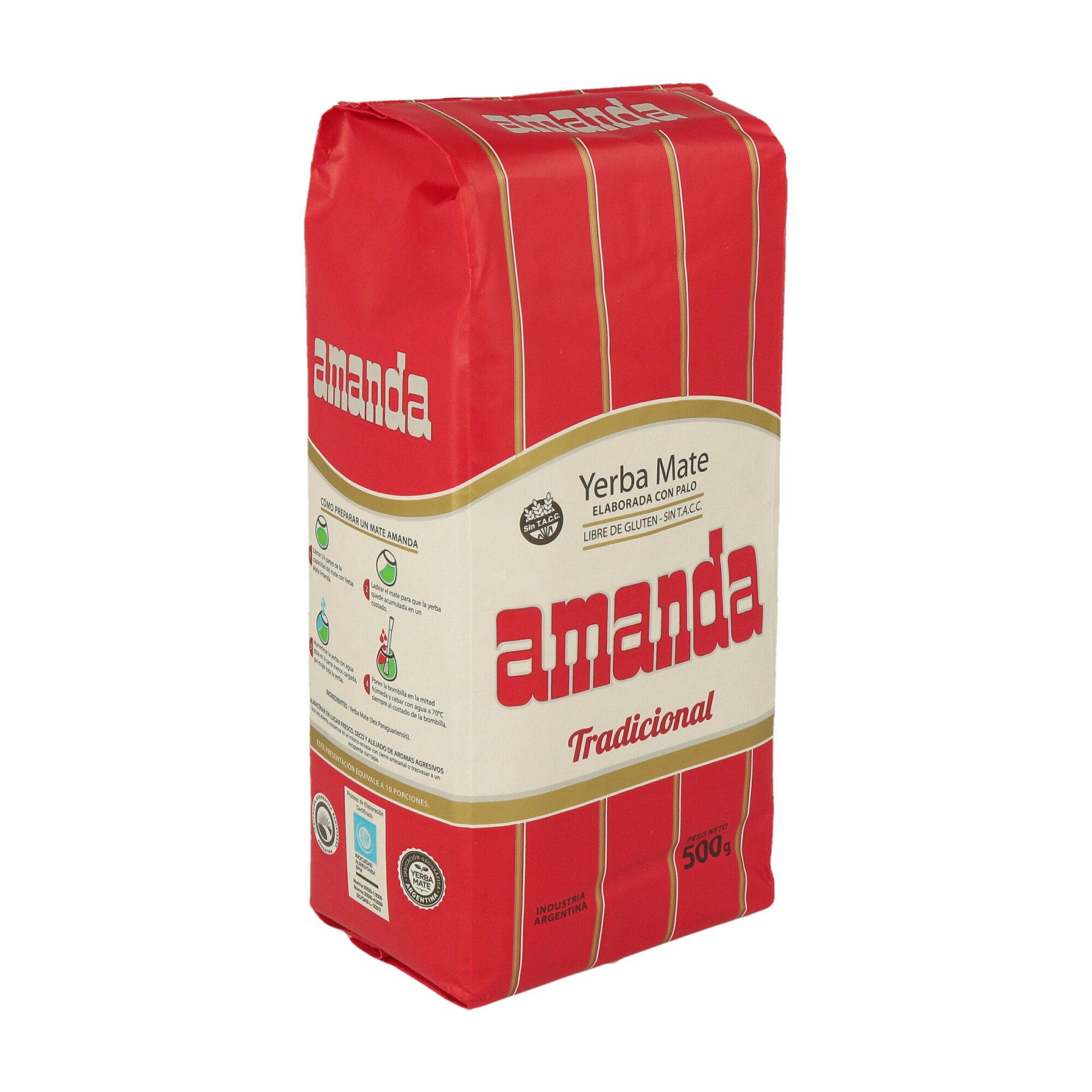 YERBA MATE AMANDA  500GR (CT. DA 10) - 1