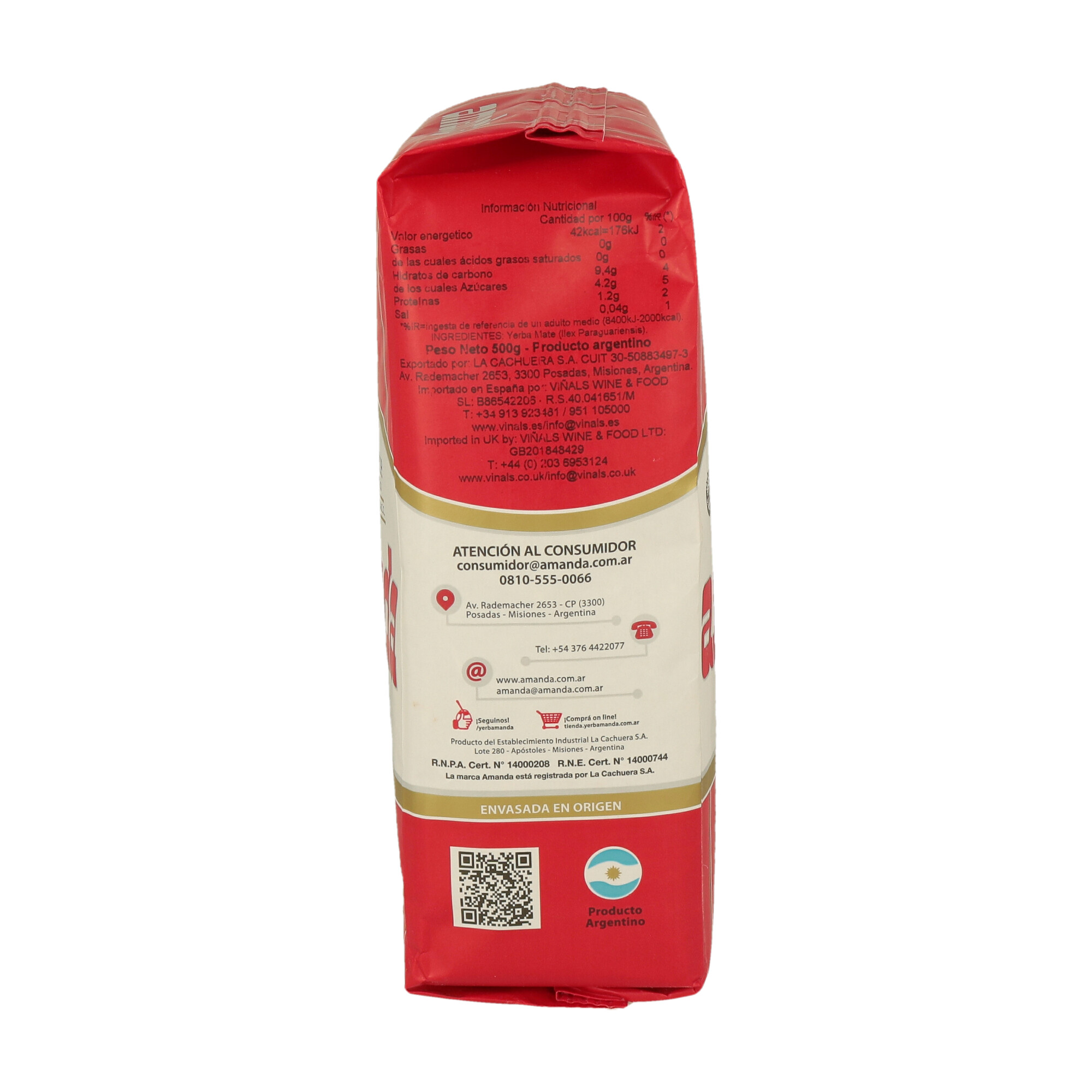 YERBA MATE AMANDA  500GR (CT. DA 10) - 2