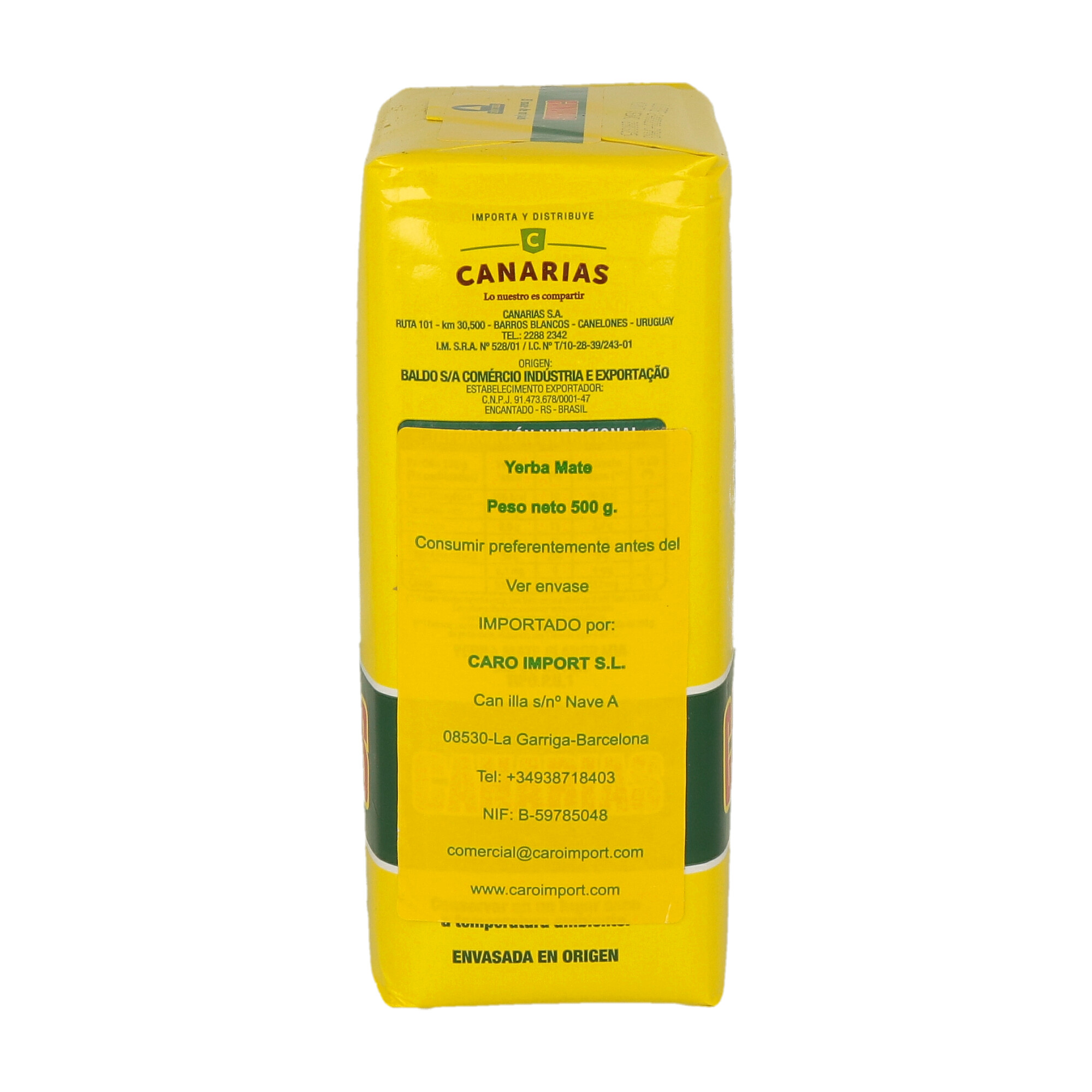 YERBA MATE CANARIAS 500GR (CT. DA 20) - 3