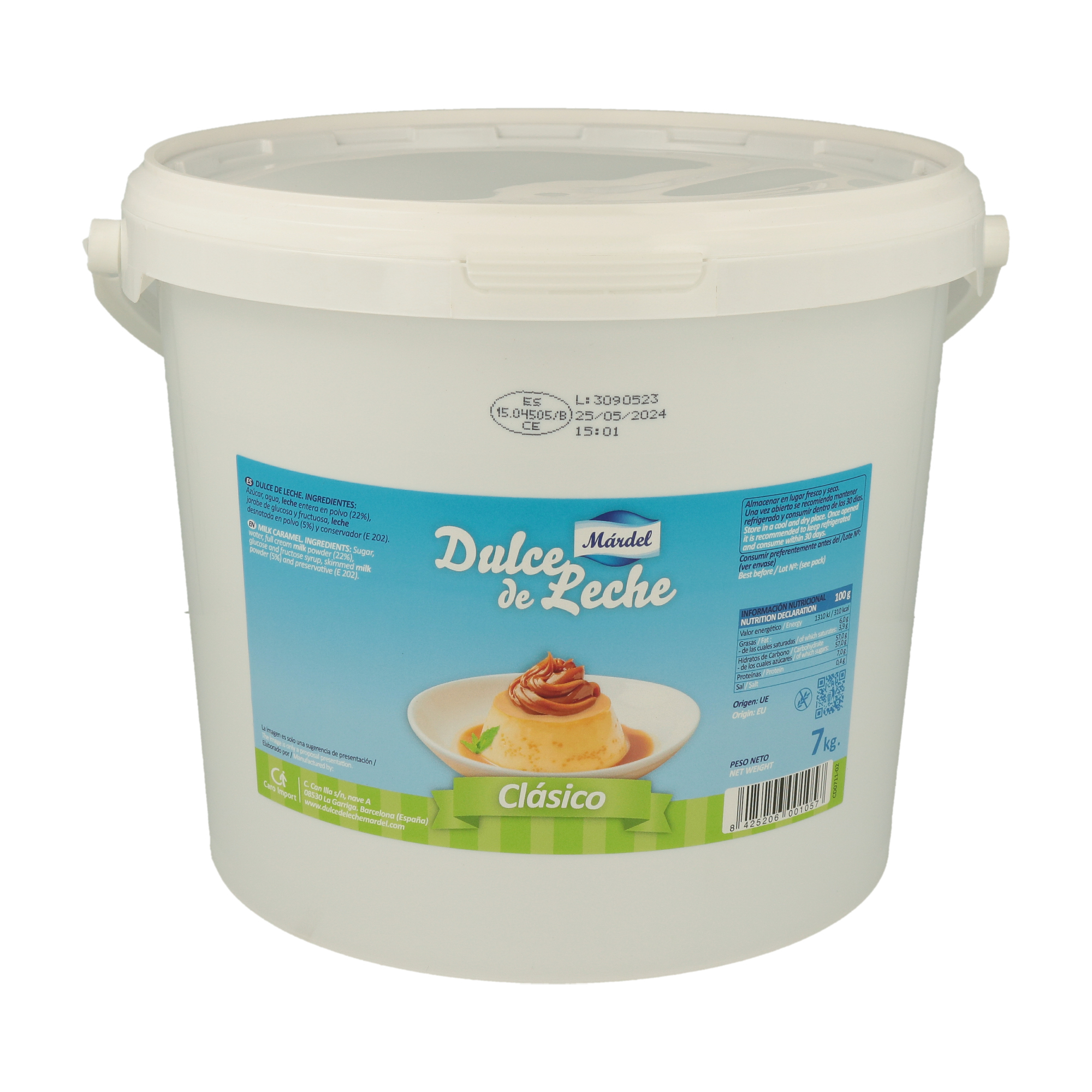 DULCE DE LECHE MARDEL CLASSICO (1 x 7kg.) DULCE DE LECHE MARDEL CLASSICO (1 x 7kg.)
