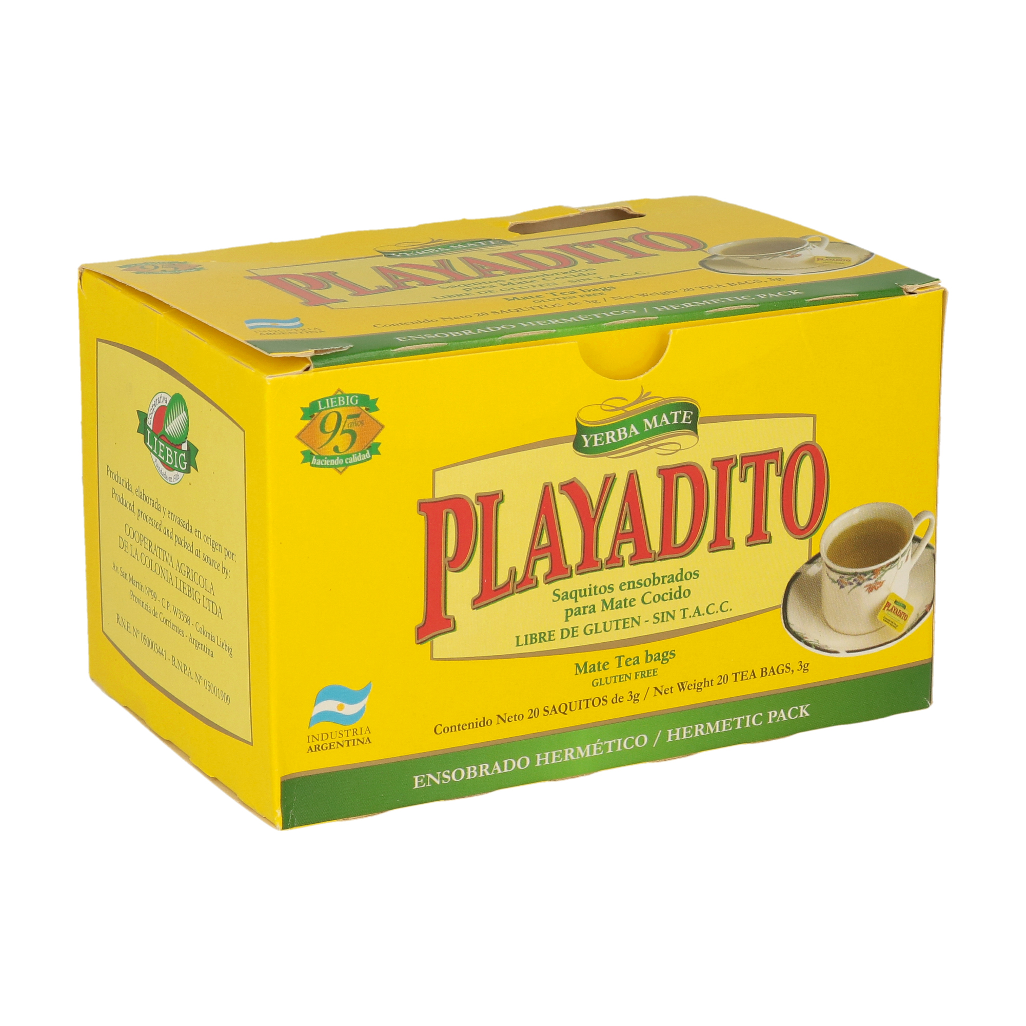 MATE COCIDO PLAYADITO X 20 saquitos CTDA 10 UN