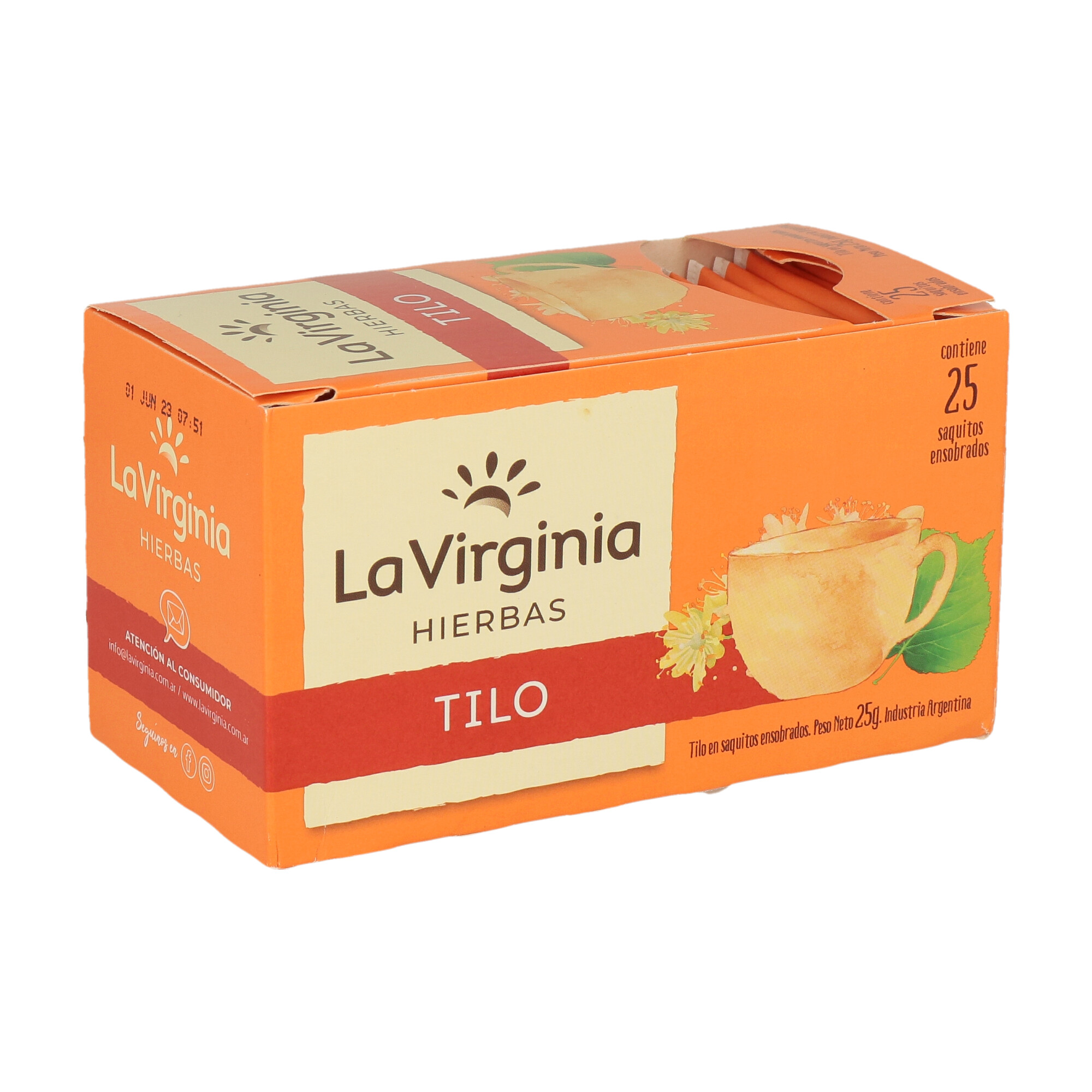 Te de tilo LA VIRGINIA X 25 saquitos UN - 1