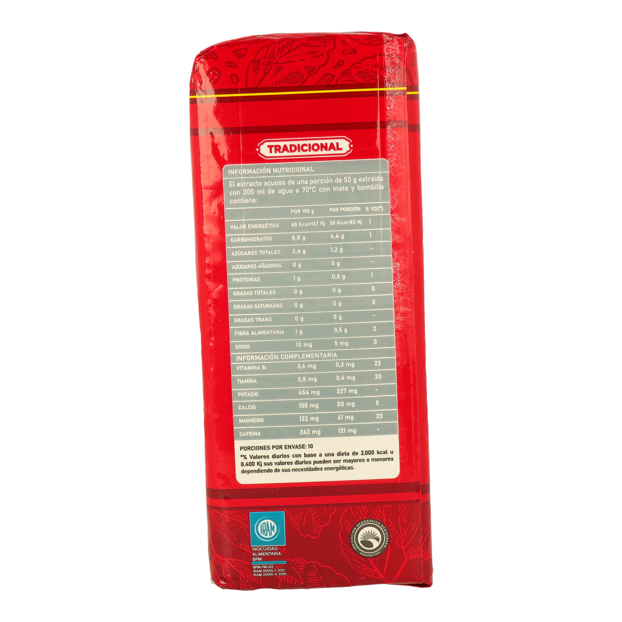 YERBA MATE PIPORE TRADICIONAL  500 GR . (CT. DA 10) UN - 1