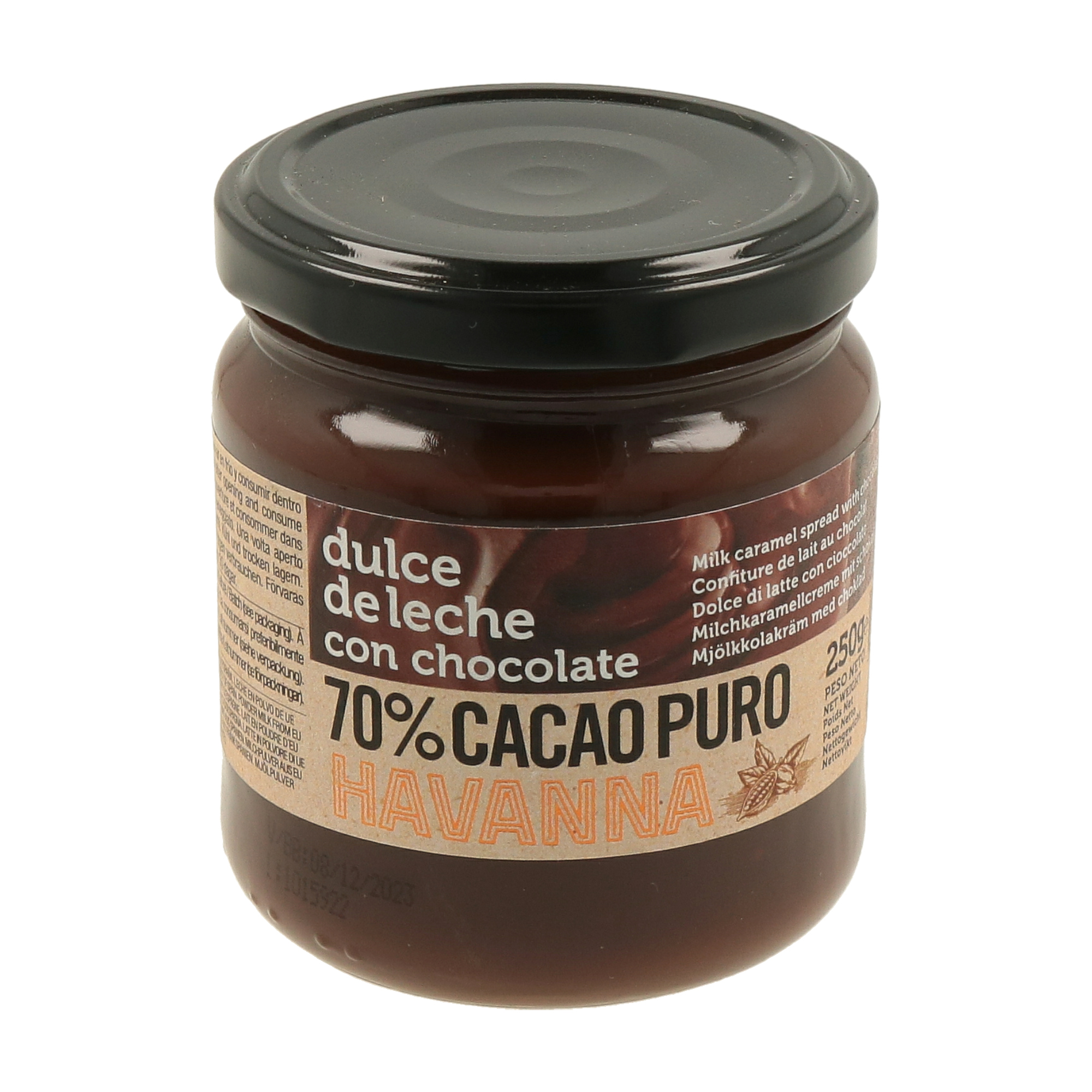DULCE DE LECHE HAVANNA CACAO 70% X 250gr. (ORD FORN 12 CF) DULCE DE LECHE HAVANNA CACAO 70% X 250gr. (ORD FORN 12 CF)