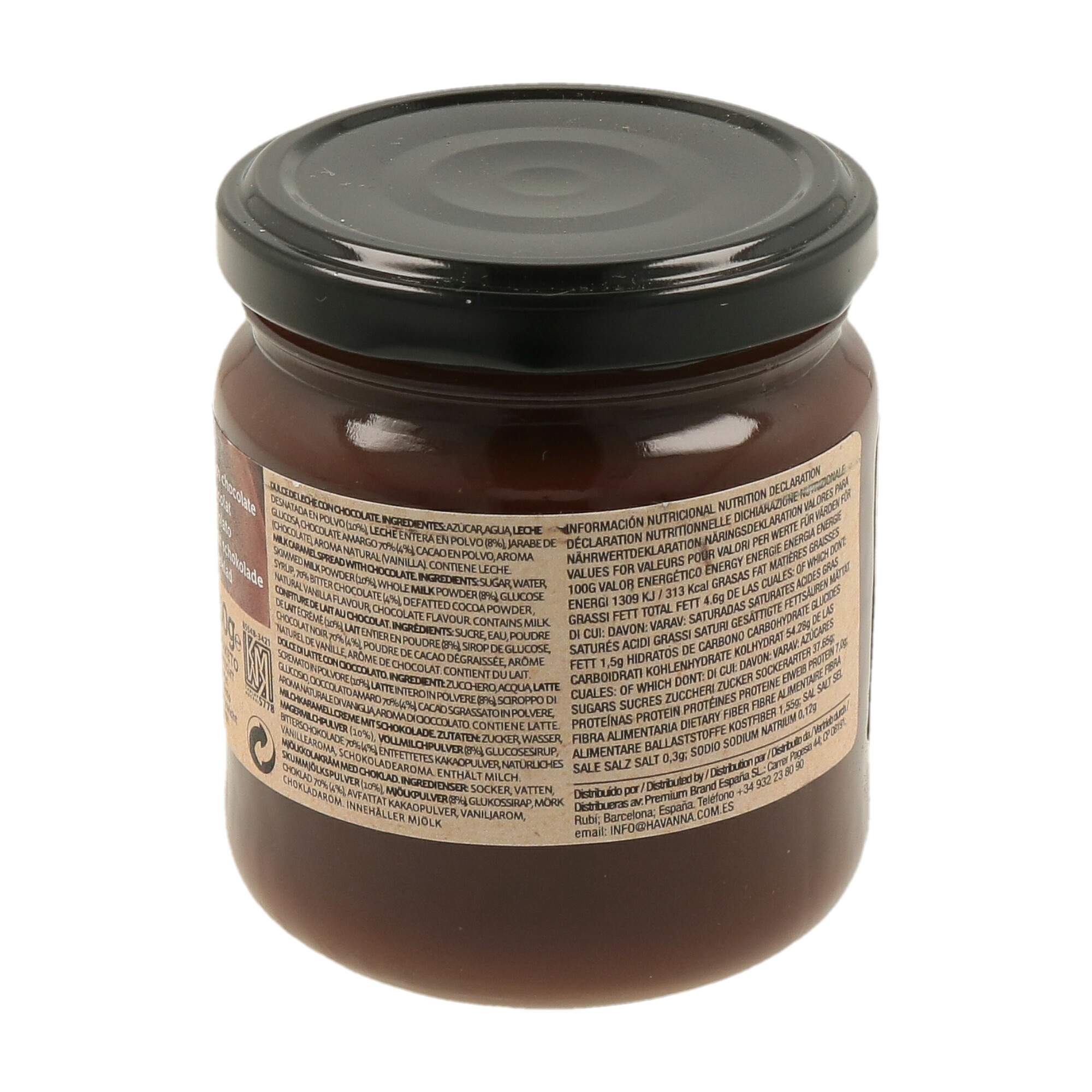 DULCE DE LECHE HAVANNA CACAO 70% X 250gr. (ORD FORN 12 CF) - 2 DULCE DE LECHE HAVANNA CACAO 70% X 250gr. (ORD FORN 12 CF) - 2