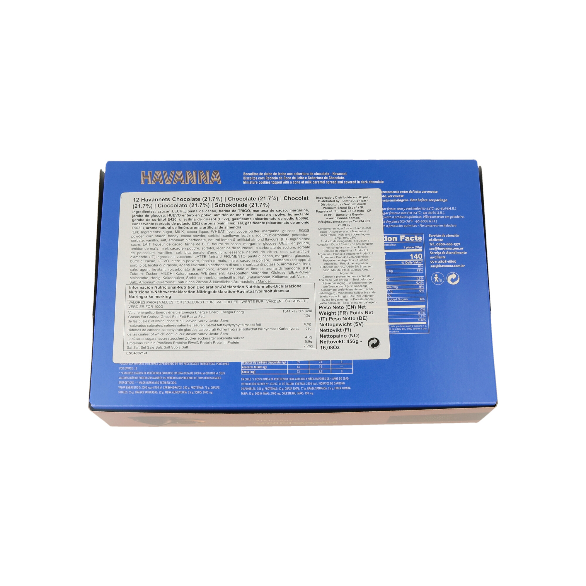 HAVANNETS HAVANNA CHOCOLATE 0.456 gr. (1 X 12) - 1 HAVANNETS HAVANNA CHOCOLATE 0.456 gr. (1 X 12) - 1