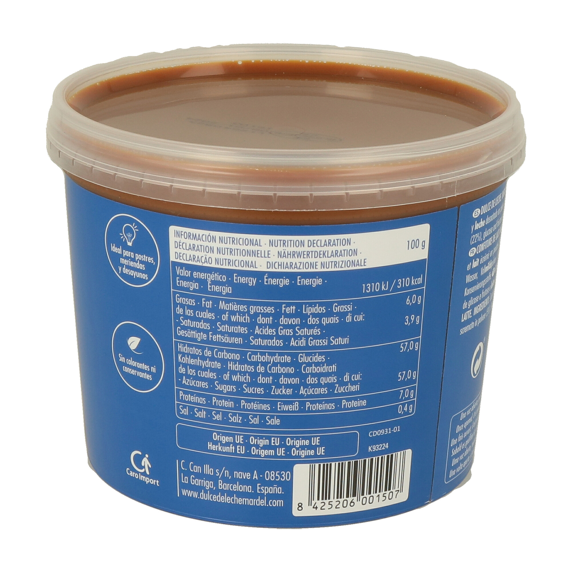 DULCE DE LECHE MARDEL CLASICO (1KG) (CT 6pz) - 1 DULCE DE LECHE MARDEL CLASICO (1KG) (CT 6pz) - 1