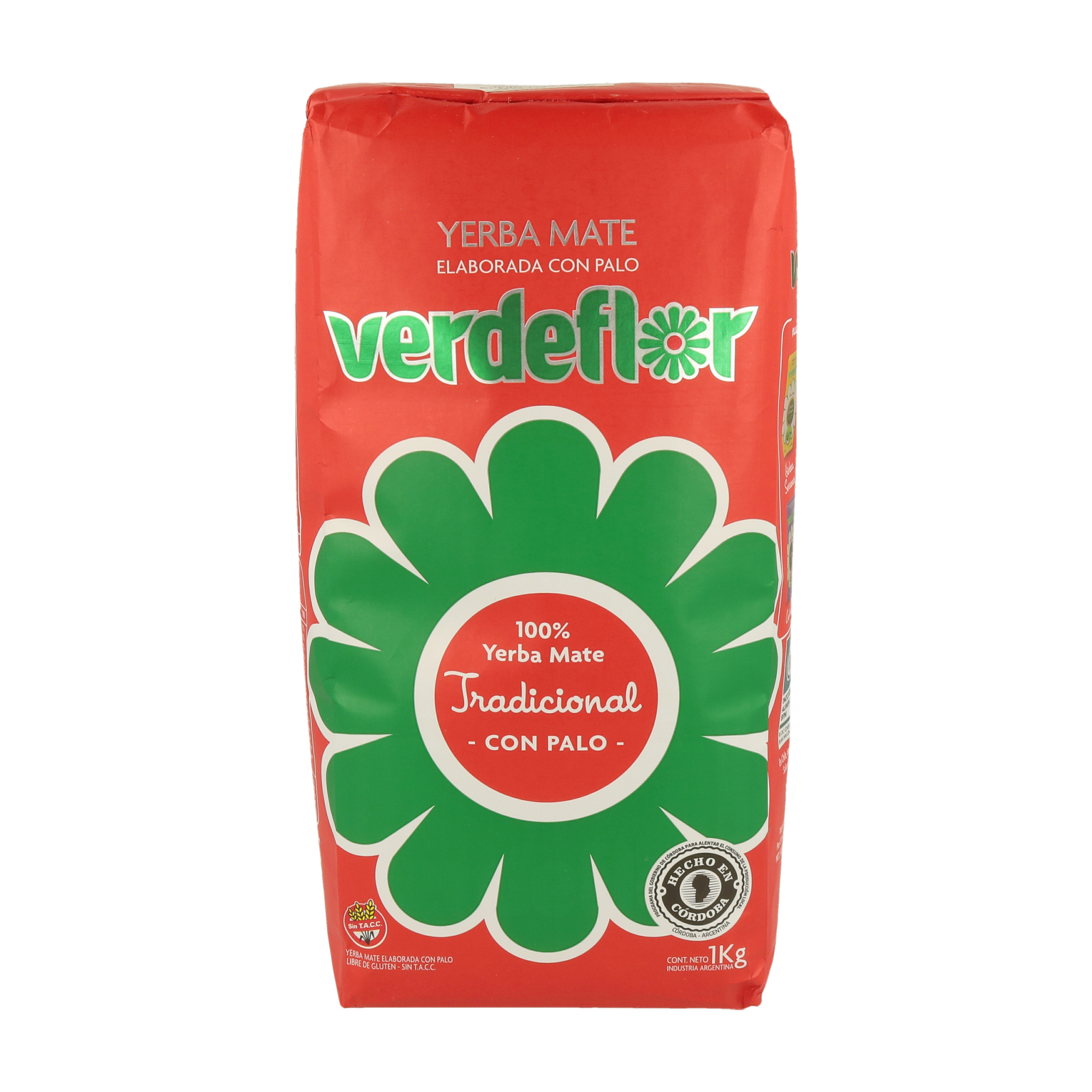 YERBA MATE VERDE VERDEFLOR TRADICIONAL 1KG (CT 6)