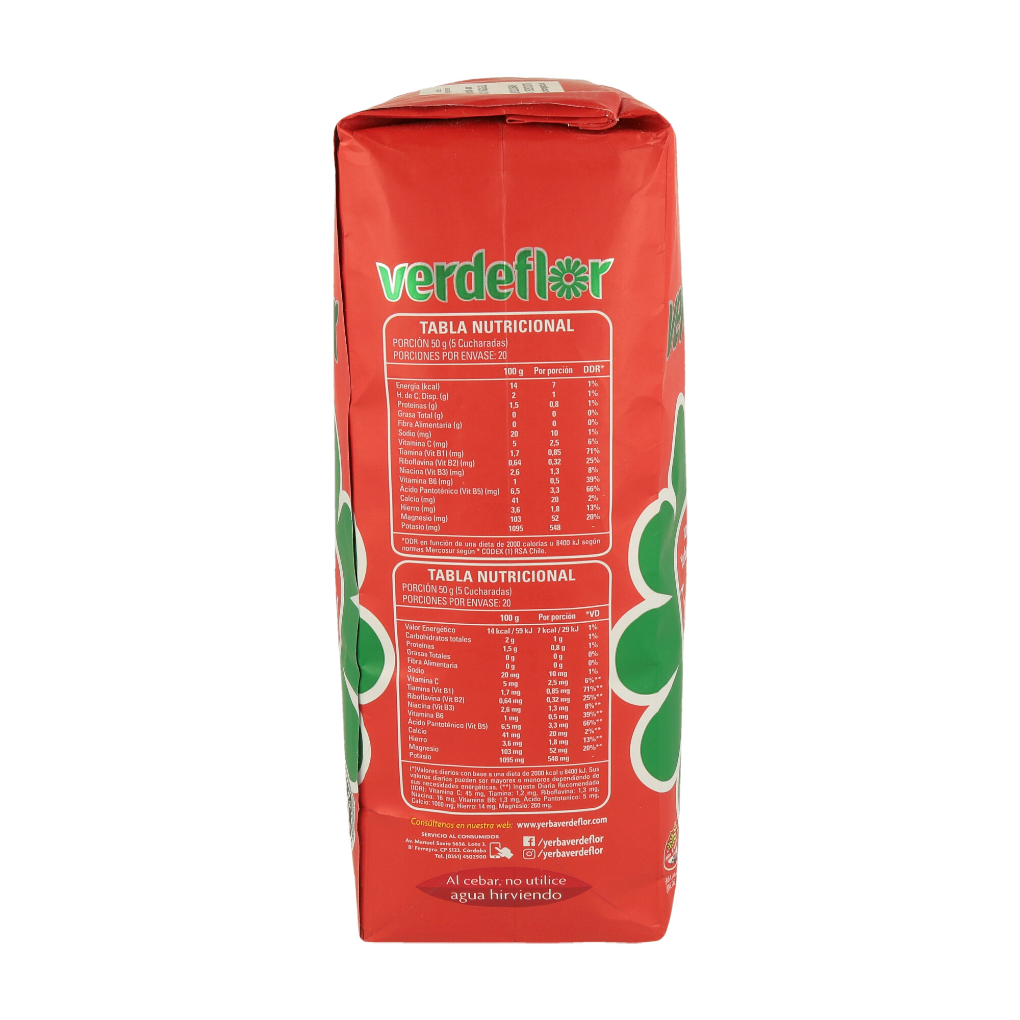 YERBA MATE VERDE VERDEFLOR TRADICIONAL 1KG (CT 6) - 2