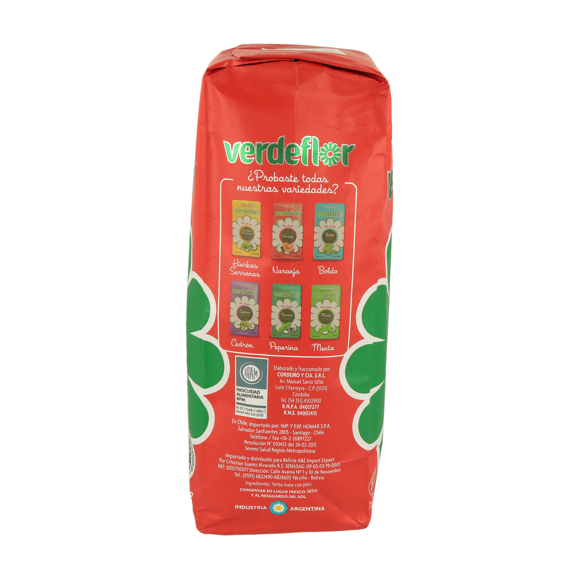 YERBA MATE VERDE VERDEFLOR TRADICIONAL 1KG (CT 6) - 3