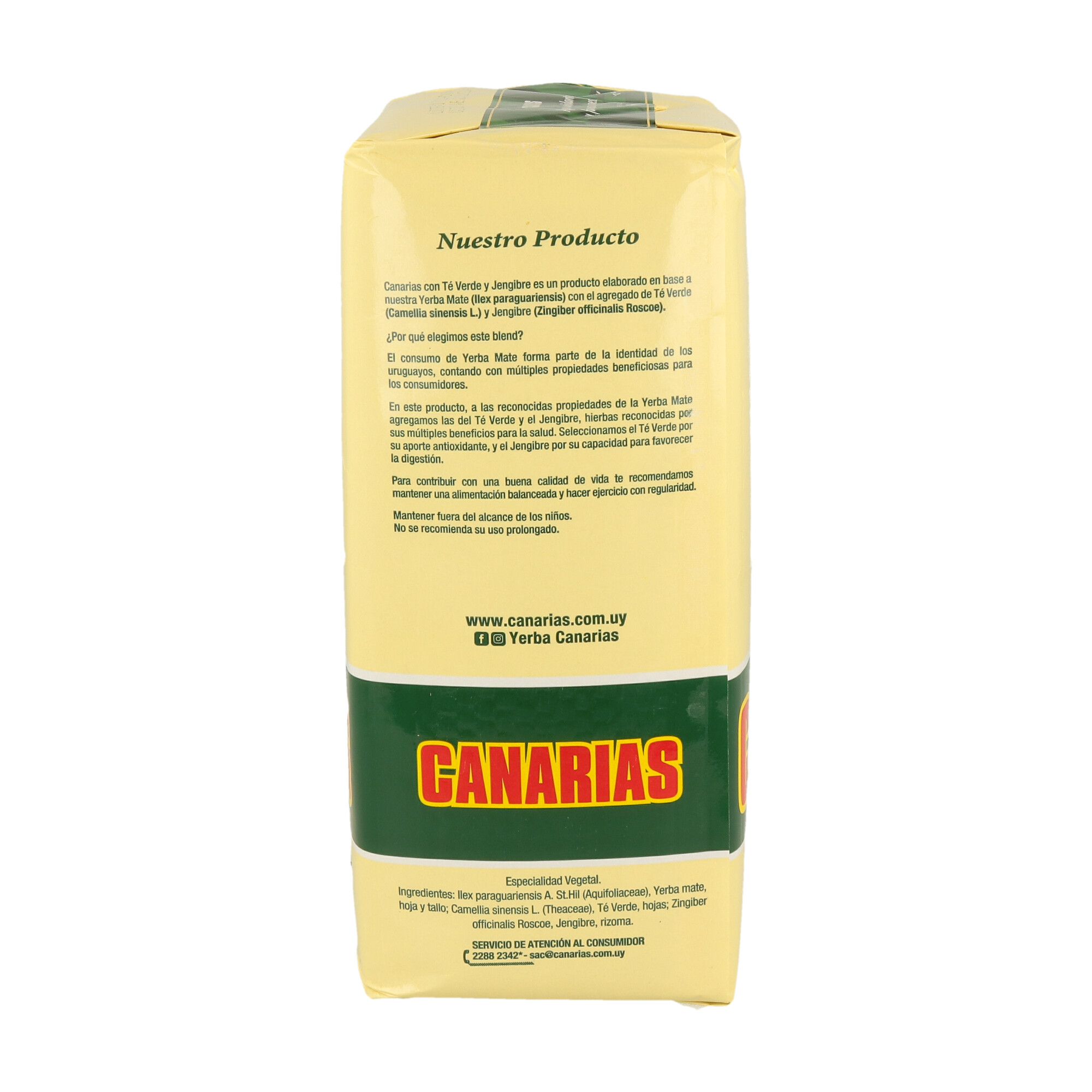 YERBA MATE TE VERDE Y JENGIBRE CANARIAS 1 KG  (CT. DA 20) - 3