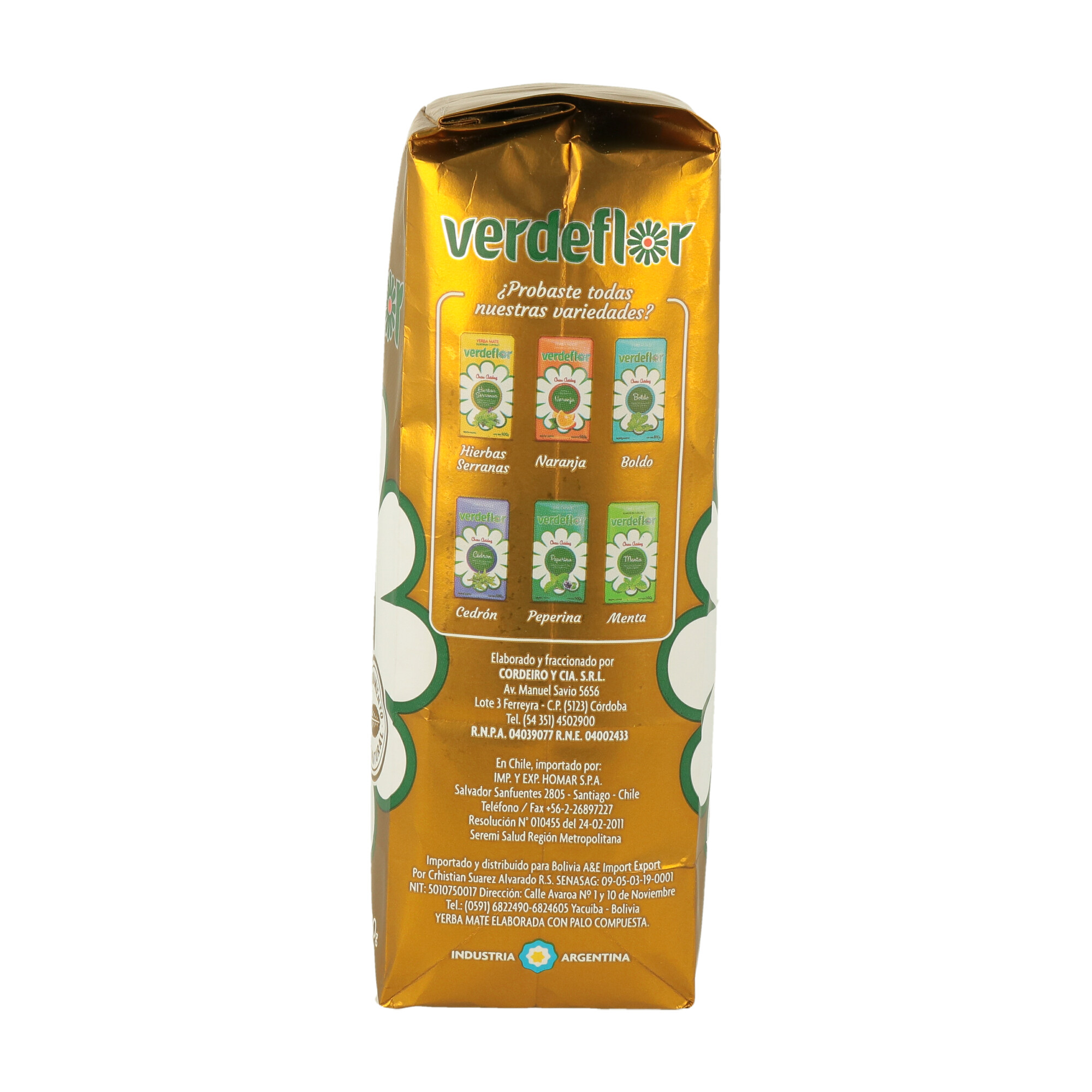 YERBA MATE HIERBAS SERRANAS PREMIUM VERDEFLOR  500 GR (CT 12) - 2