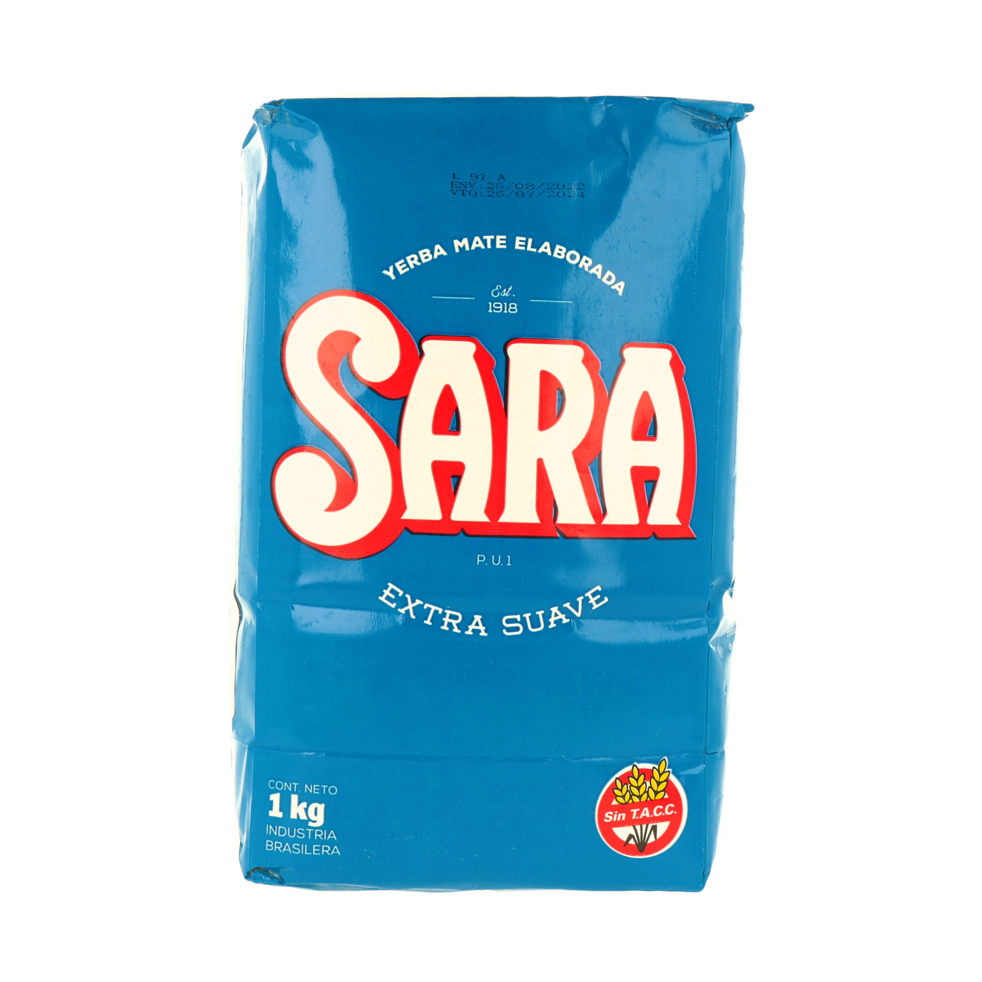 YERBA MATE SARA AZUL x 1KG . (CT. DA 10) UN