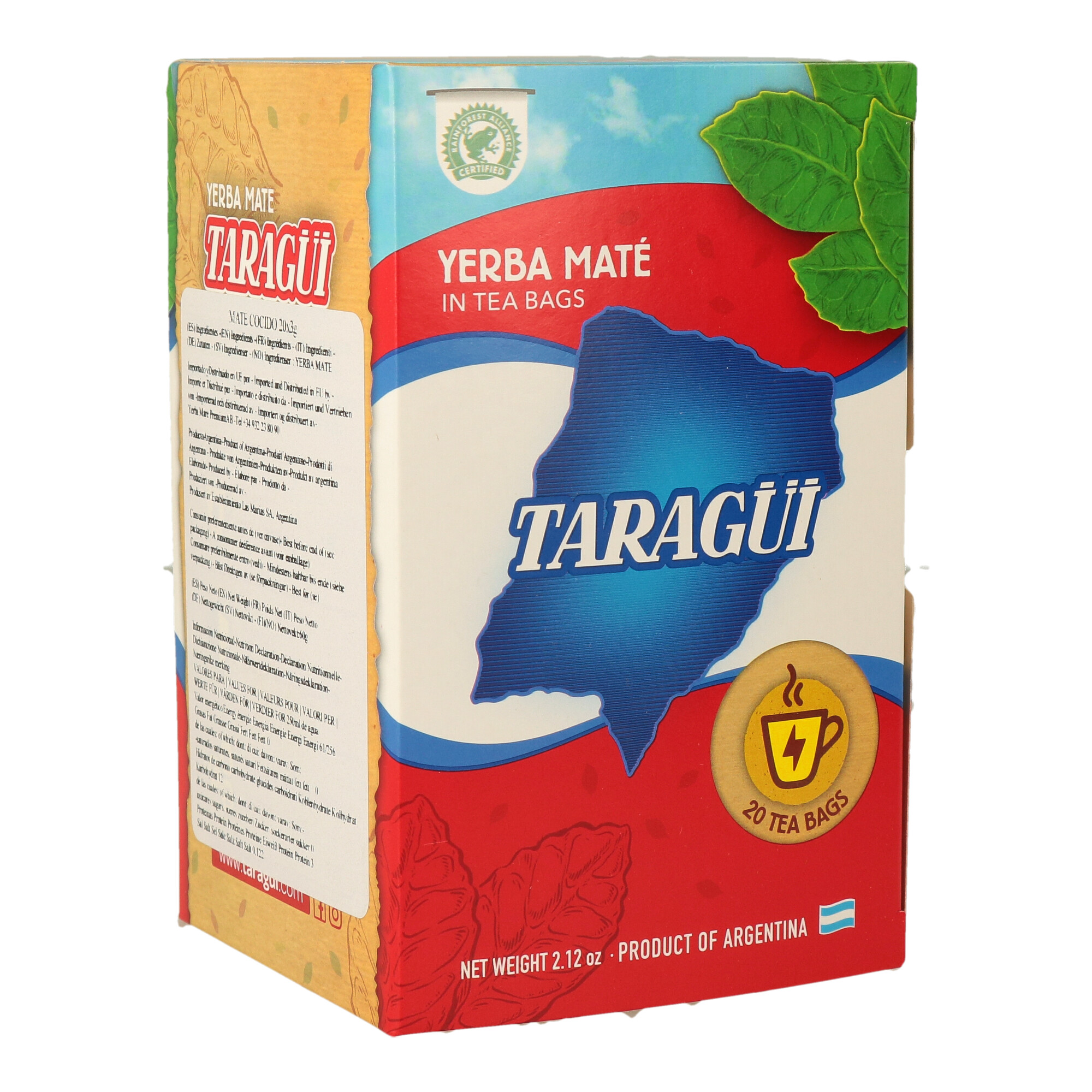 Mate cocido TARAGUI  20 saquitos CTDA 12