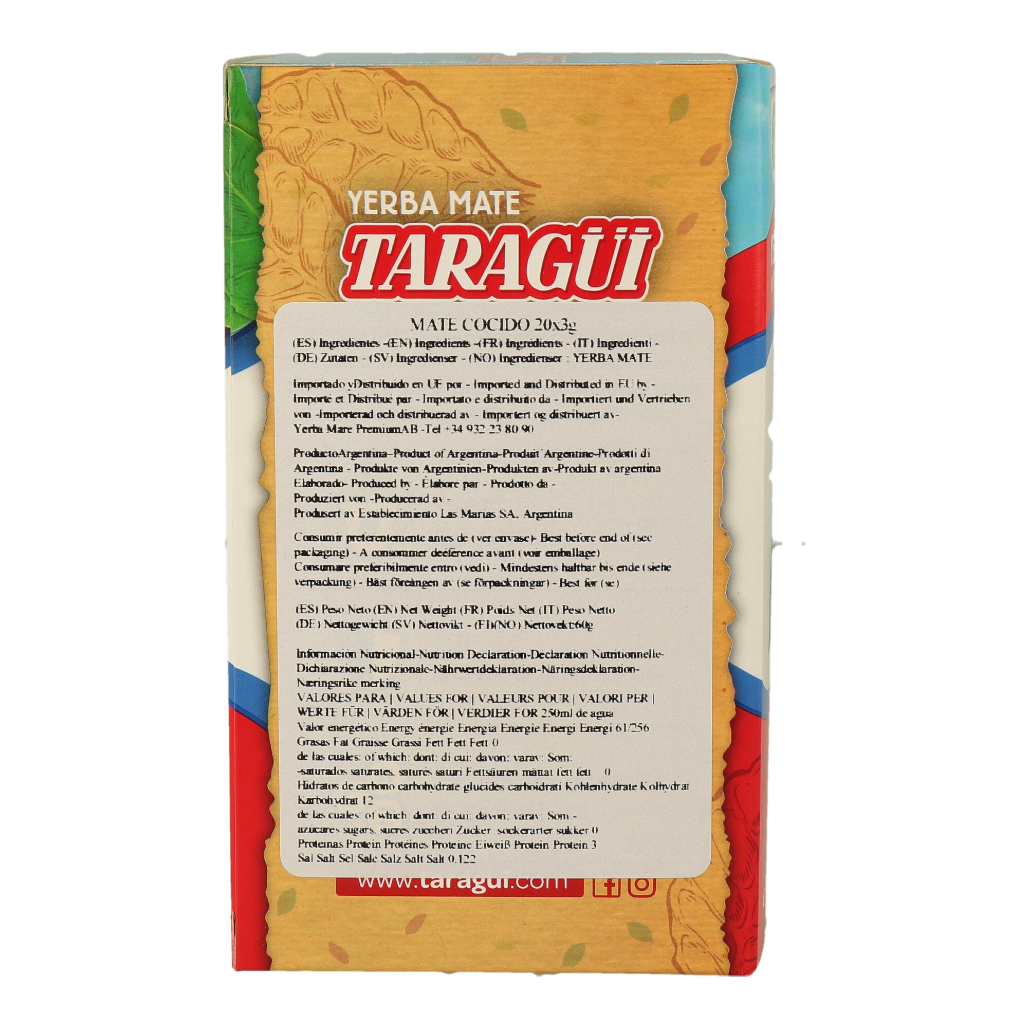 Mate cocido TARAGUI  20 saquitos CTDA 12 - 1