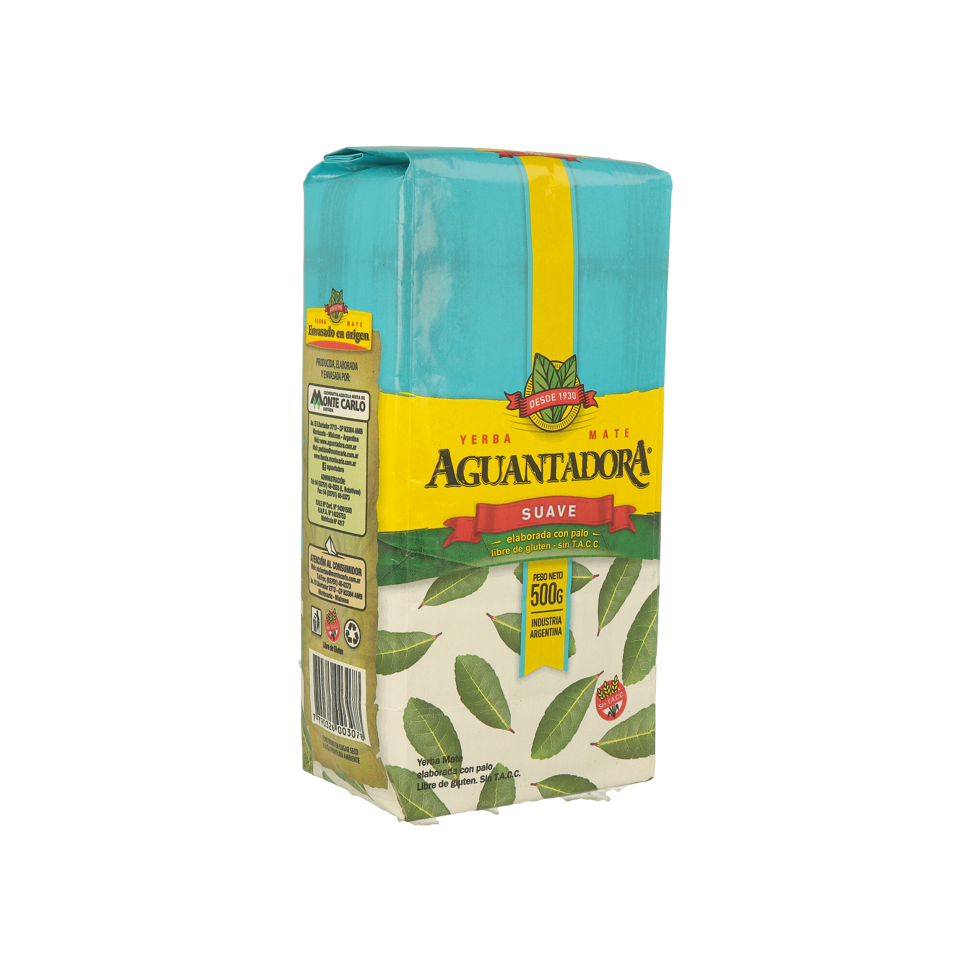 YERBA MATE AGUANTADORA SUAVE  500 GR (CT. DA 10) - 2