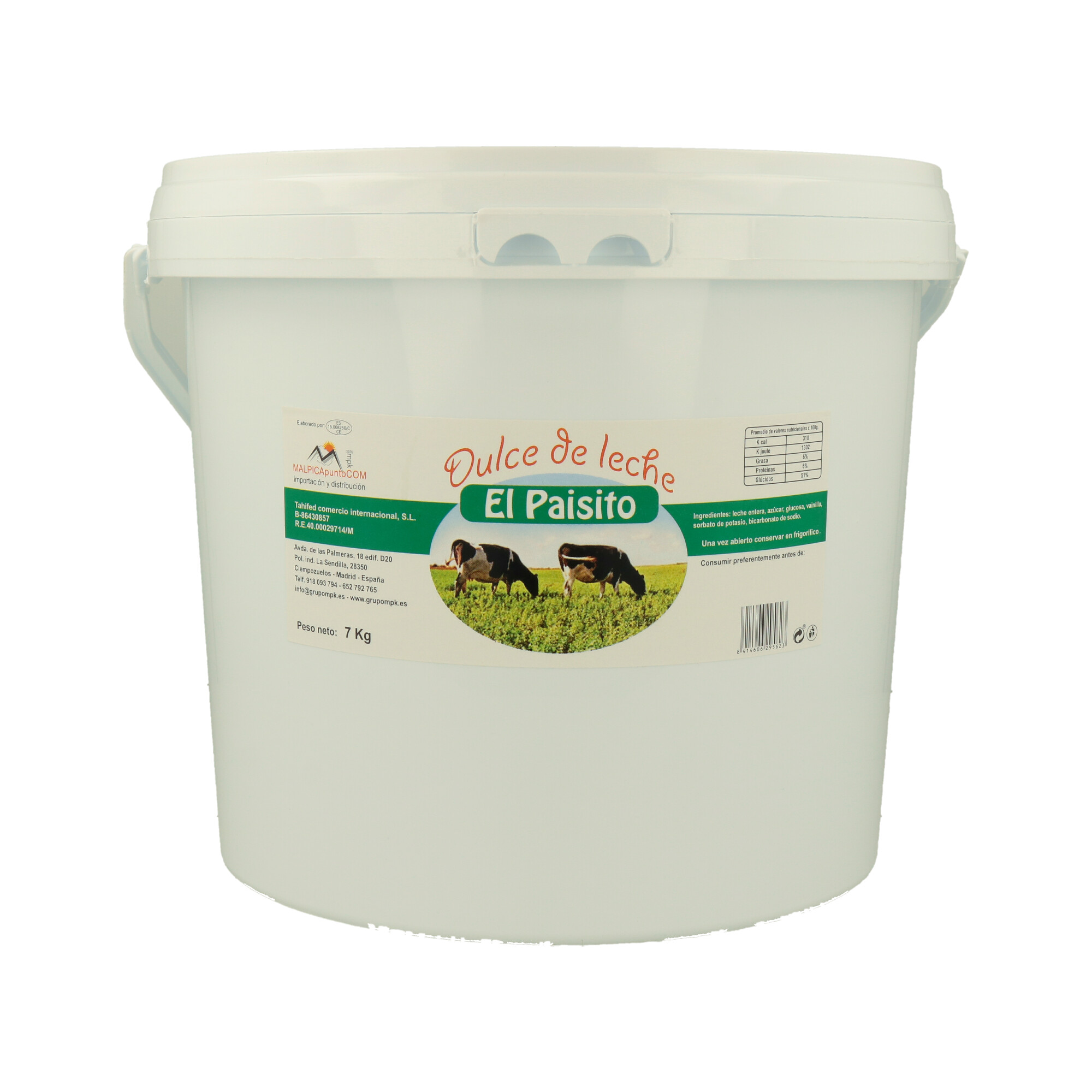 DULCE DE LECHE EL PAISITO REPOSTERO x 7 kg (1 x 7kg.) DULCE DE LECHE EL PAISITO REPOSTERO x 7 kg (1 x 7kg.)