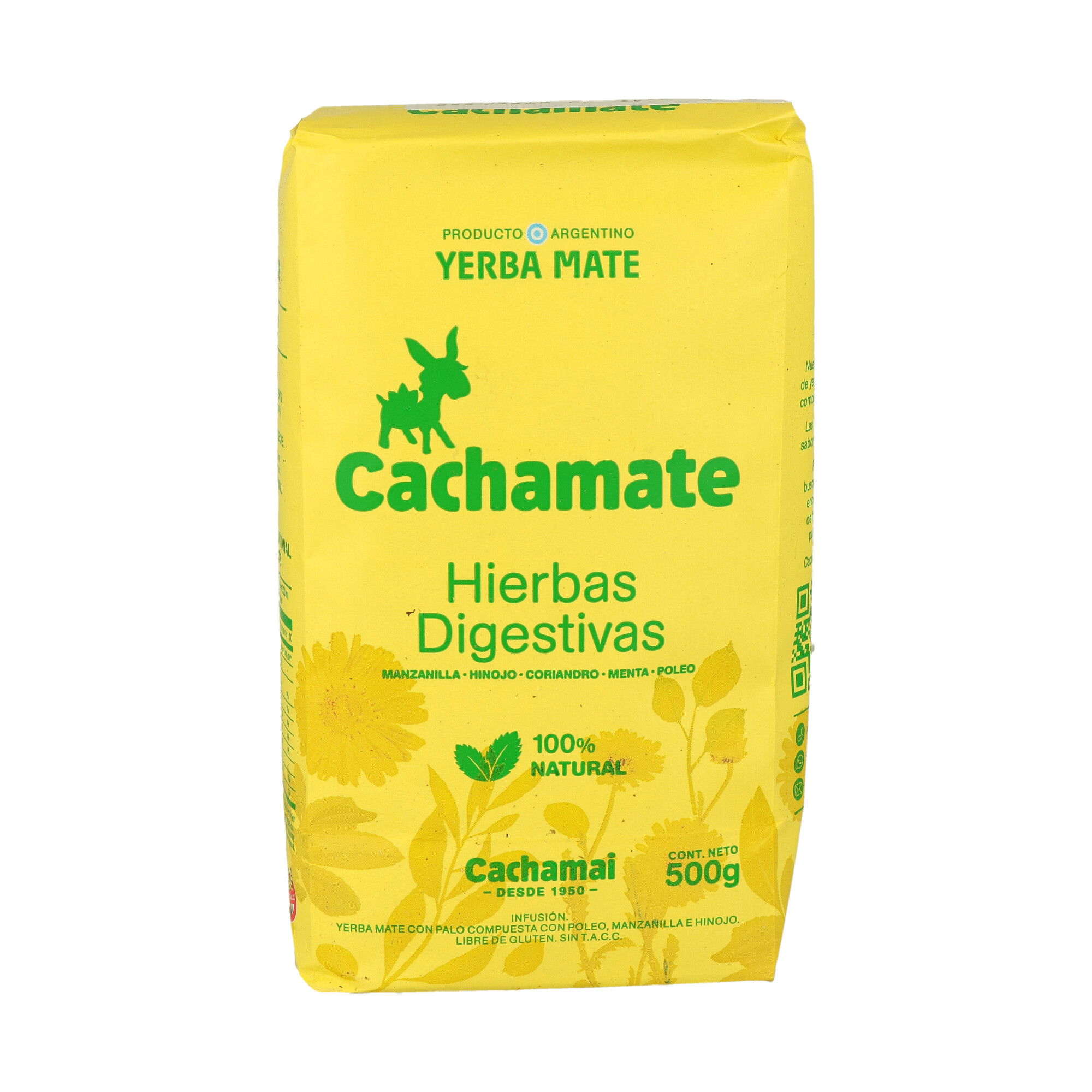 YERBA MATE  CACHAMATE AMARILLA X 500GR (CT. DA 12)