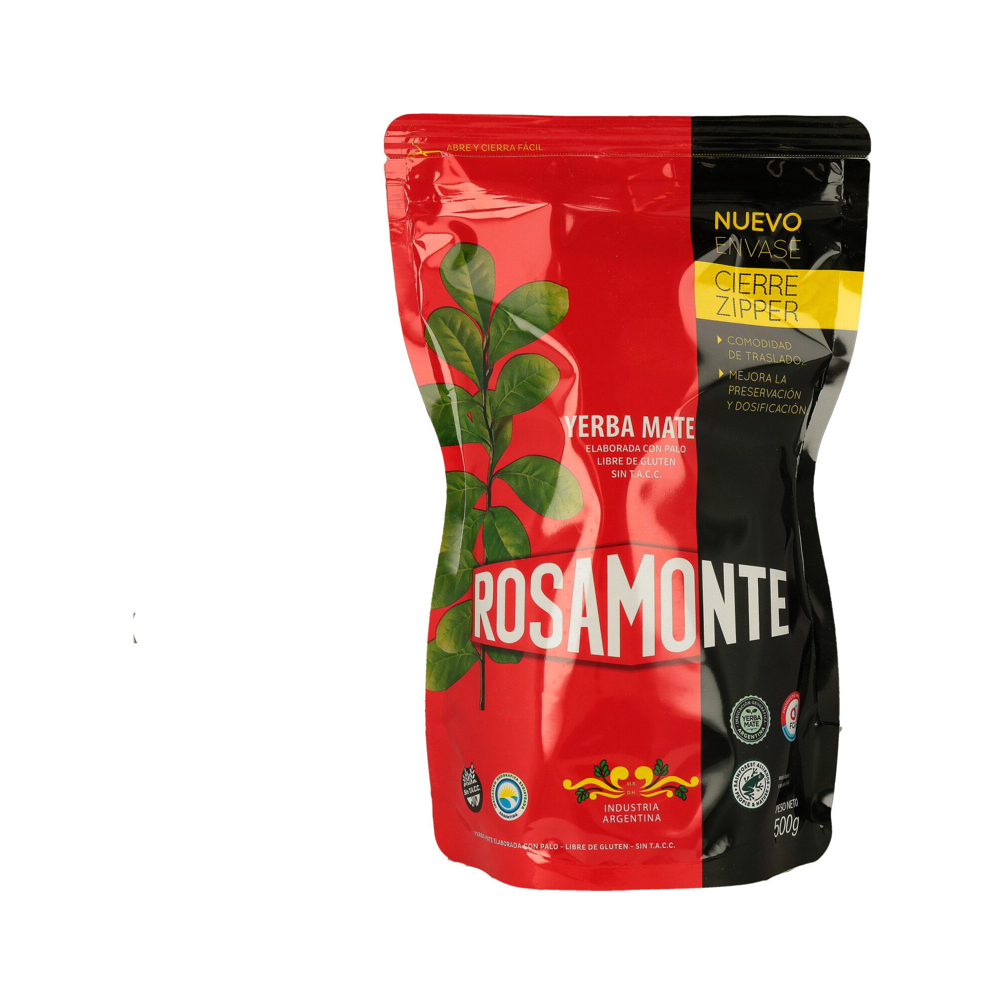 YERBA MATE ROSAMONTE 500GR cierre zipper (CT. DA 10)