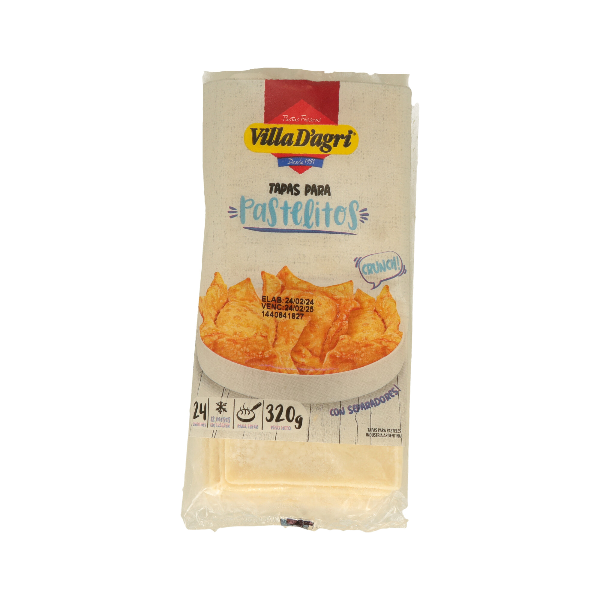 BLISTER TAPAS PASTELITOS VILLA DAGRI (24X230GR) CG. BLISTER TAPAS PASTELITOS VILLA DAGRI (24X230GR) CG.