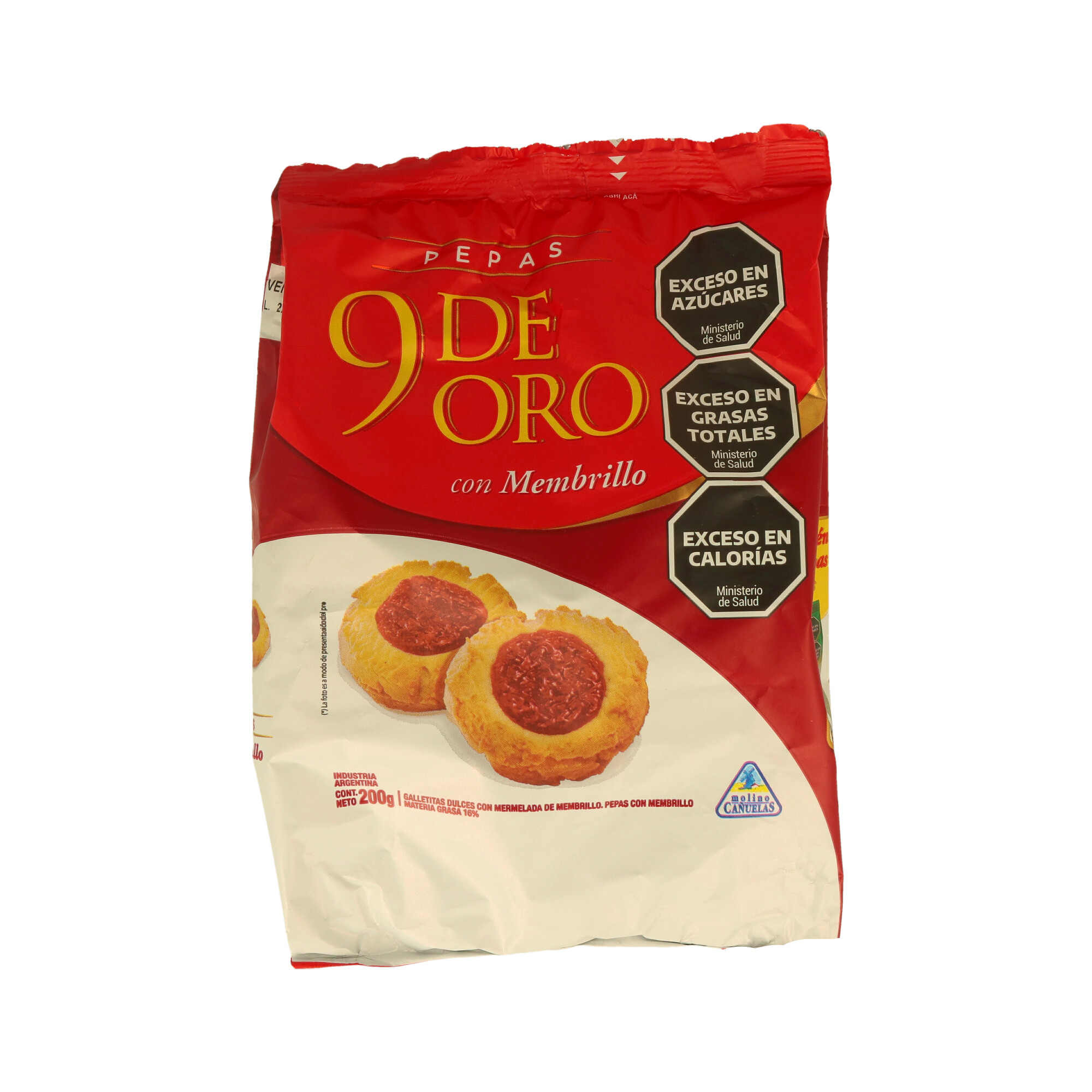 GALLETITAS PEPAS MEMBRILLO 9 DE ORO X 200 GR (CT DA 16) GALLETITAS PEPAS MEMBRILLO 9 DE ORO X 200 GR (CT DA 16)