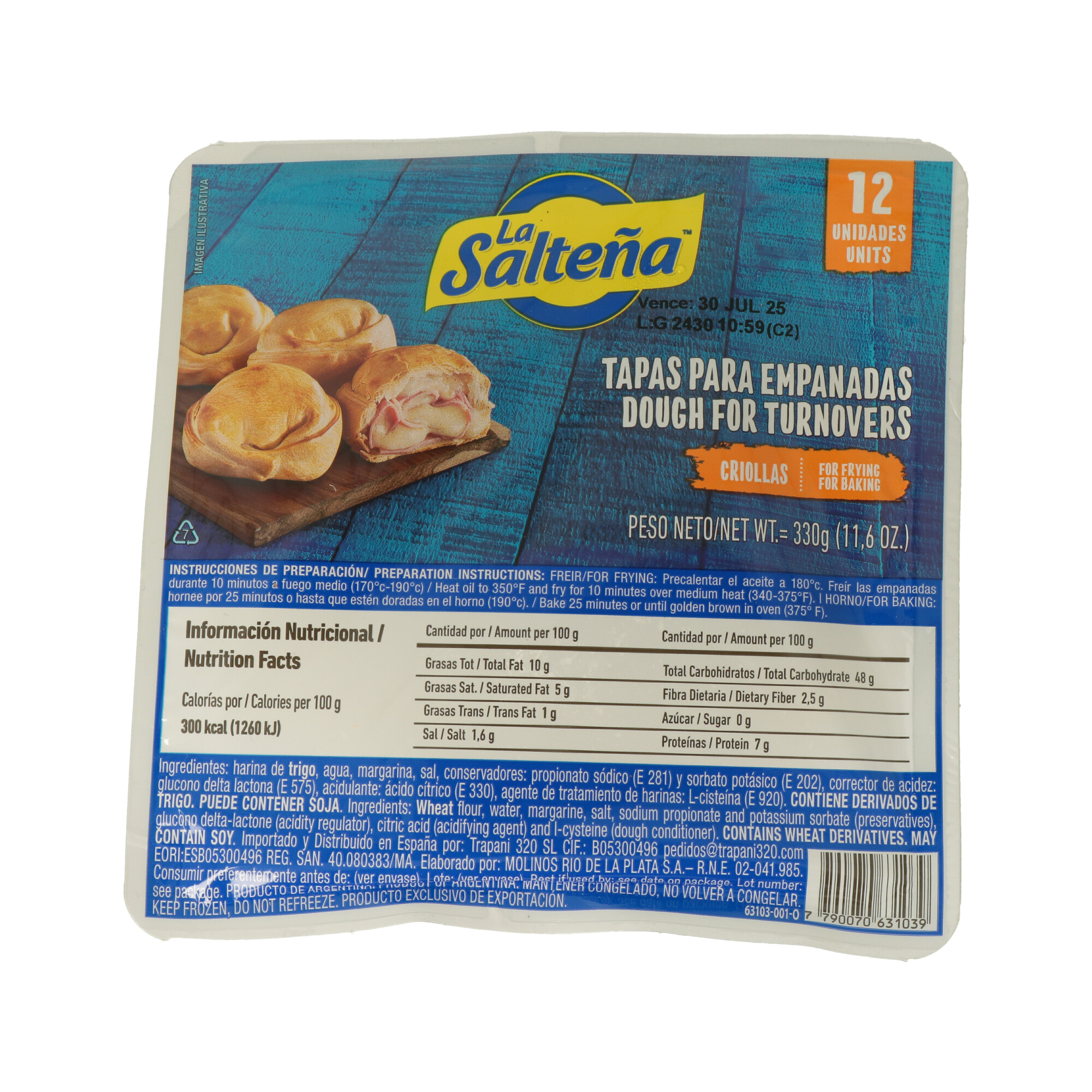 BOX TAPAS LA SALTENA CRIOLLAS MED. 12CM (24x12) CG BOX TAPAS LA SALTENA CRIOLLAS MED. 12CM (24x12) CG