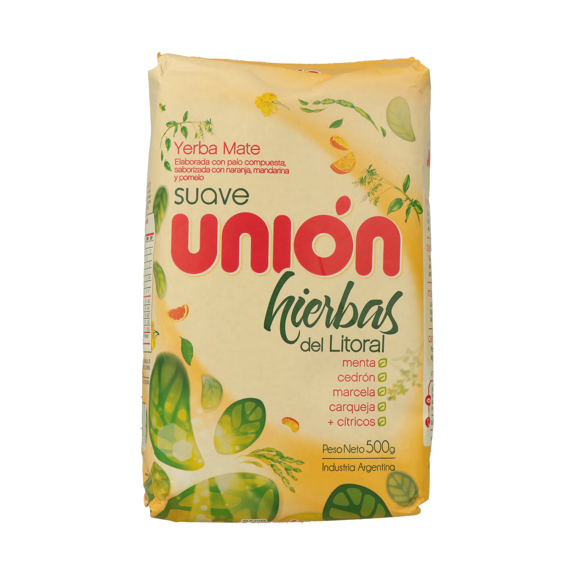 YERBA MATE UNION HIERBAS LITORAL + CITRICOS 500 GR (CT 10)