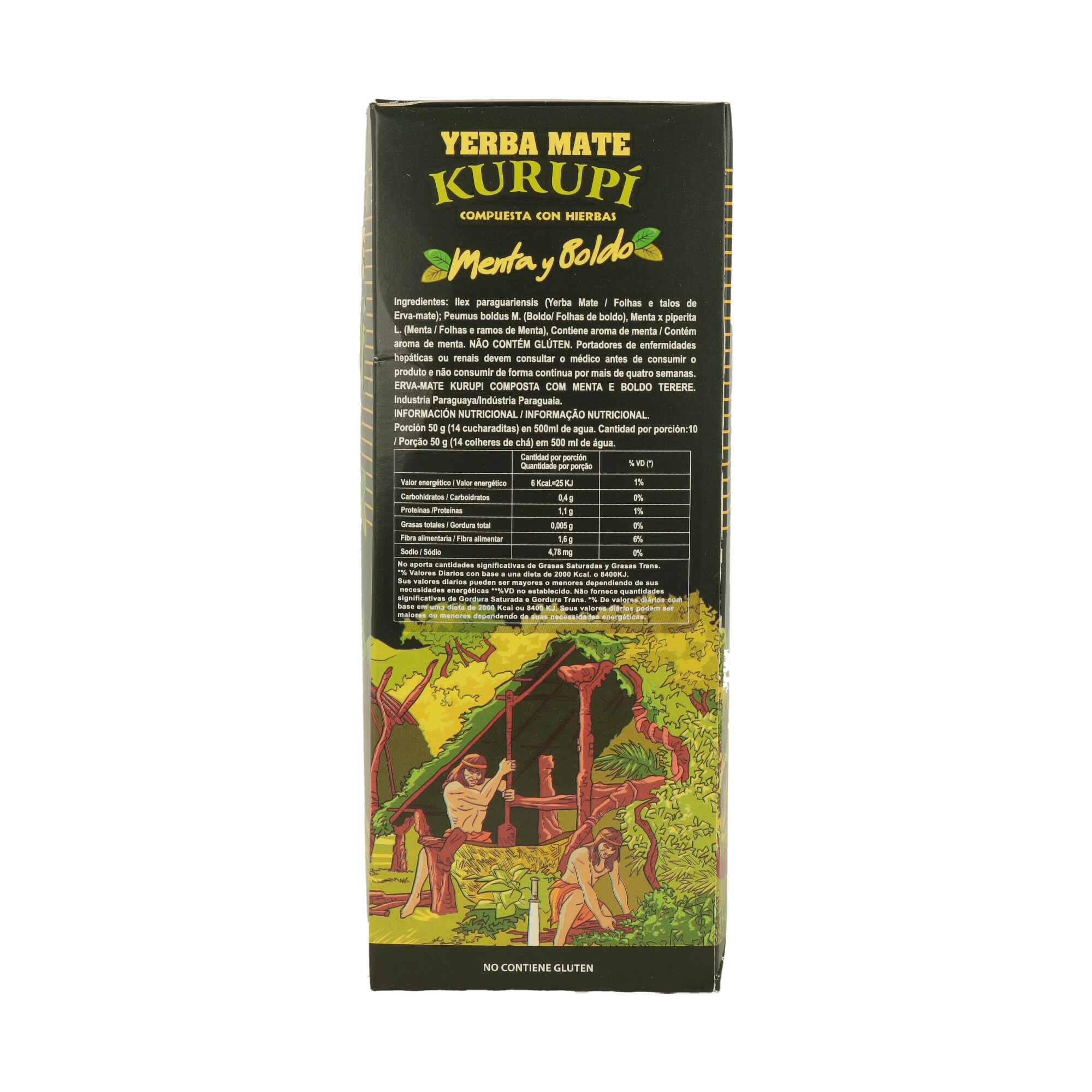YERBA MATE KURUPI MENTA & BOLDO 500G (CT. DA 12) UN - 1