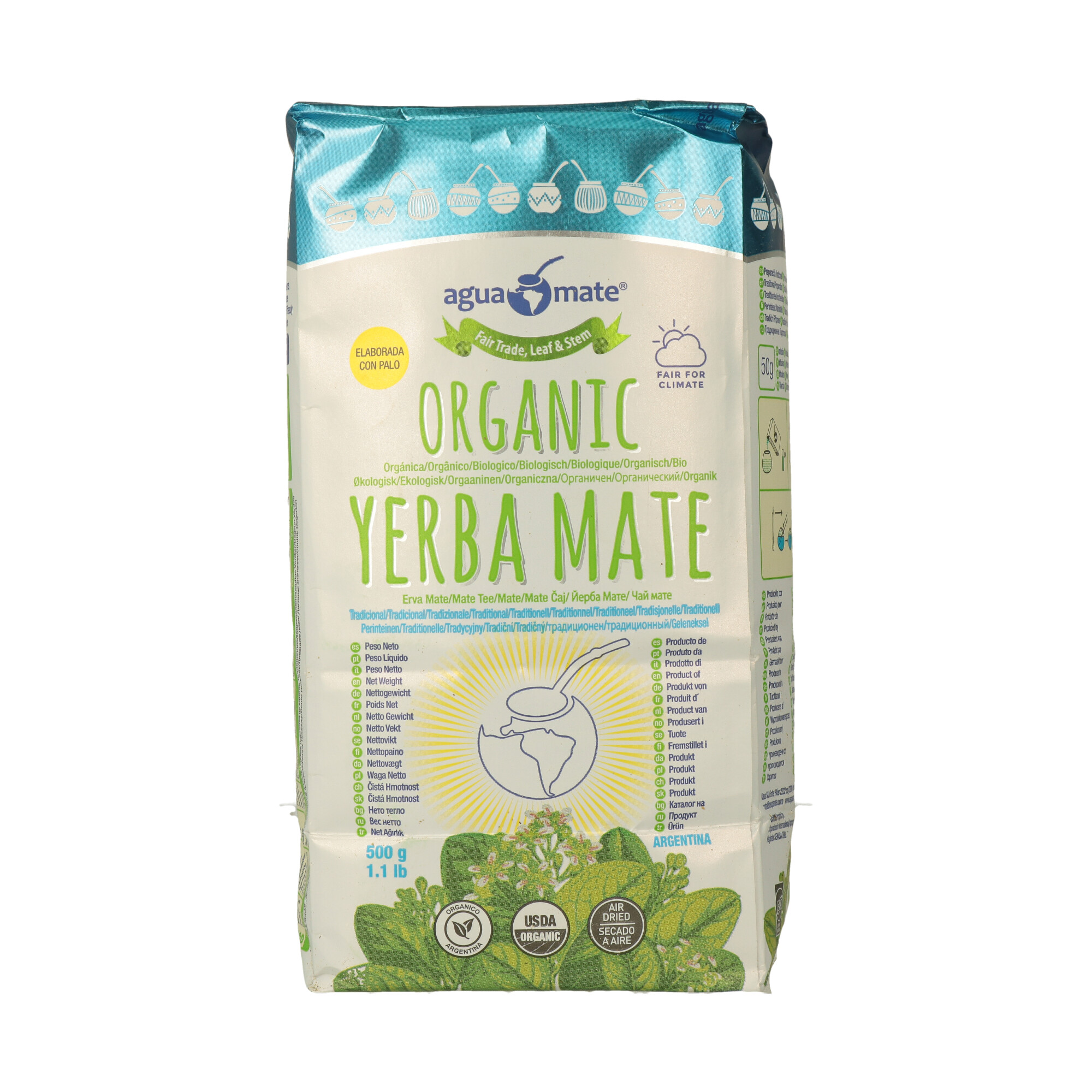 YERBA MATE AGUAMATE ORGANICA 500 GR  (CT 10)